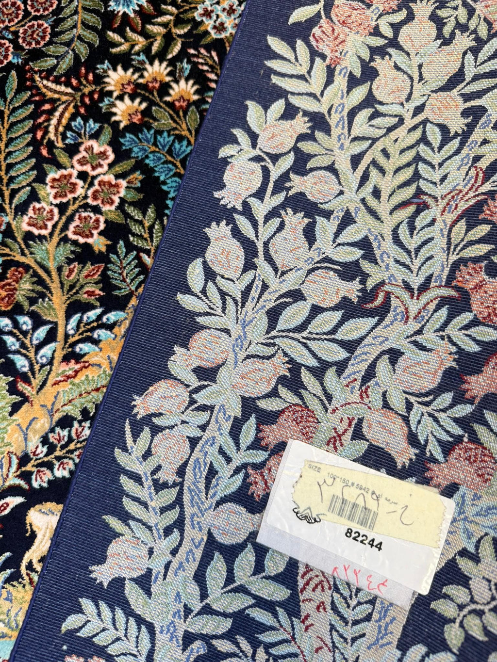 Luxury Persian Bamboo Silk Rug 100x150 cm – Robot-Woven & Hand-Knotted Edges