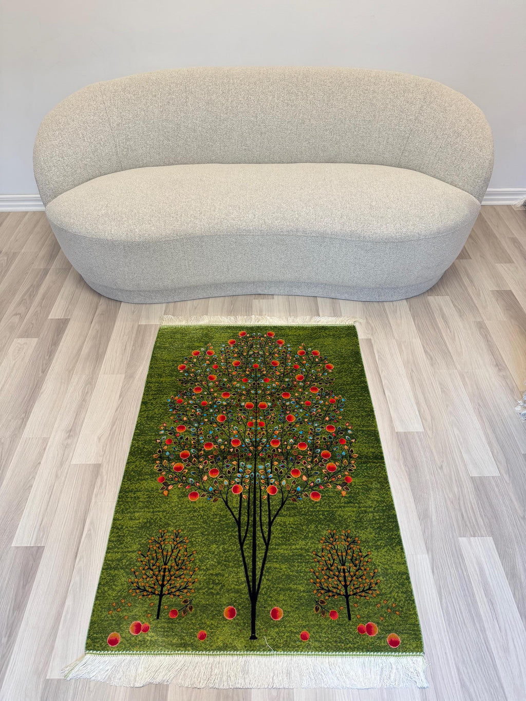 Luxury Persian Bamboo Silk Gabbeh Rug 85x125 cm – Robot-Woven & Hand-Knotted Edges