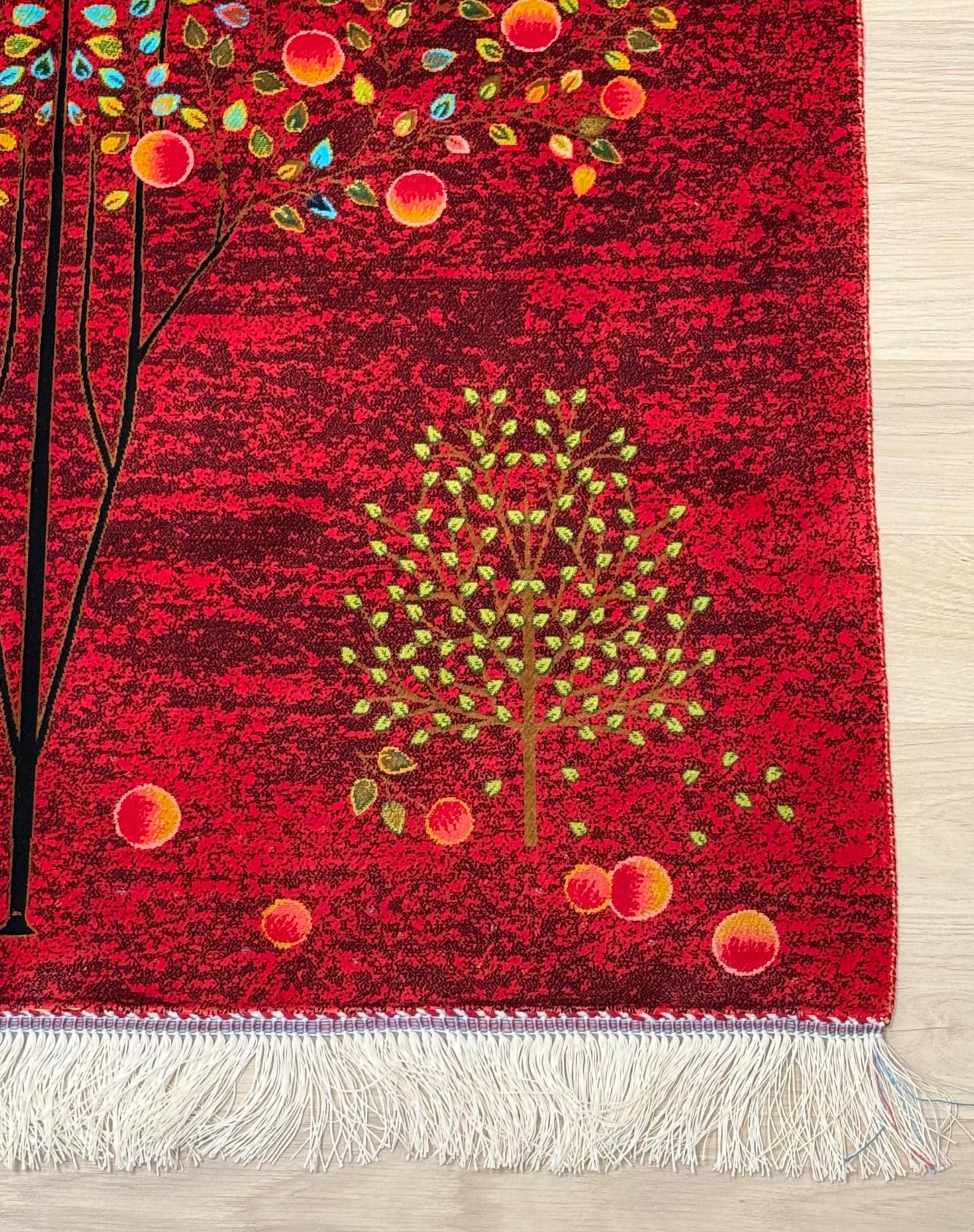 Luxury Persian Bamboo Silk Gabbeh Rug 85x125 cm – Robot-Woven & Hand-Knotted Edges