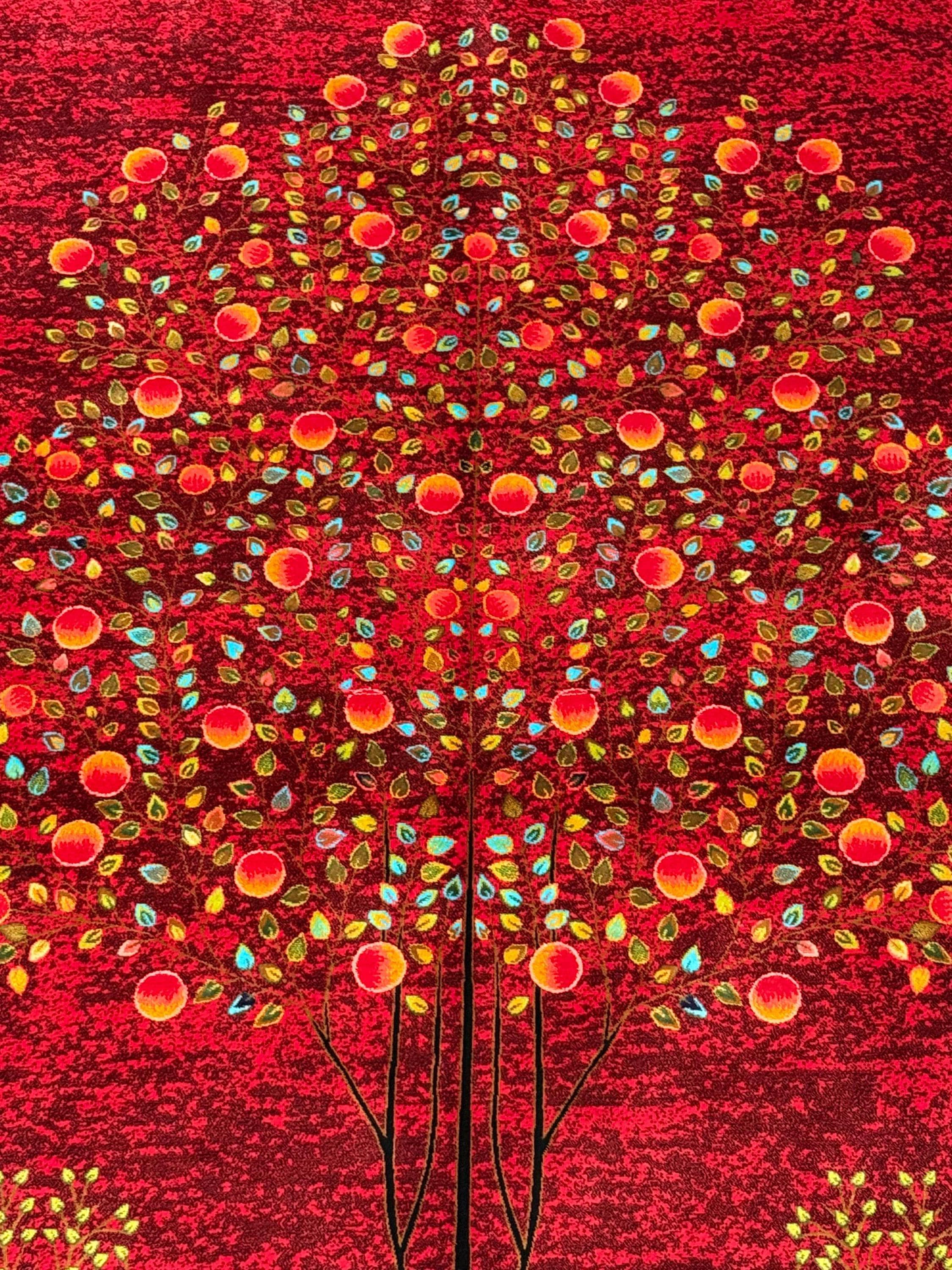 Luxury Persian Bamboo Silk Gabbeh Rug 85x125 cm – Robot-Woven & Hand-Knotted Edges