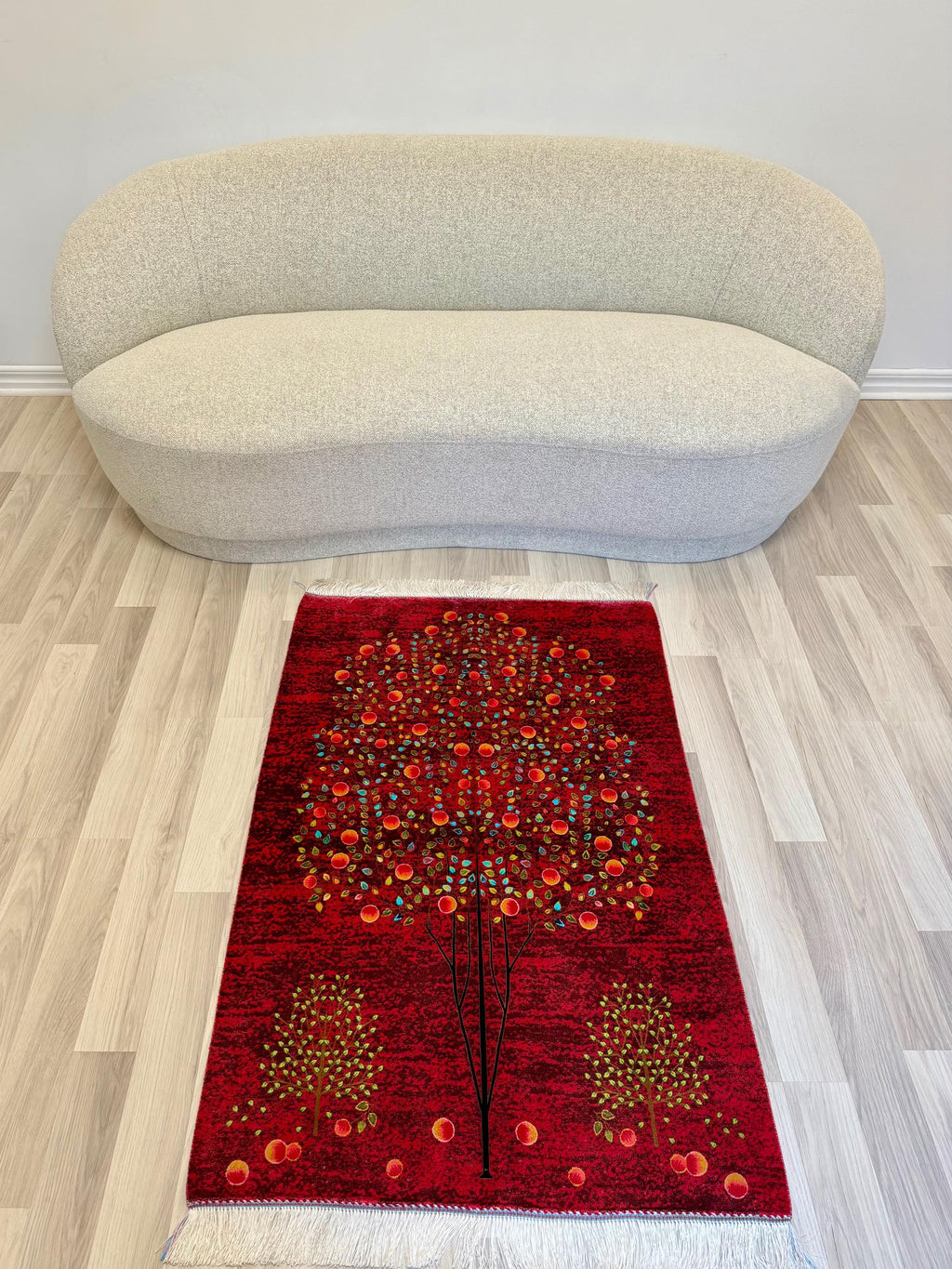 Luxury Persian Bamboo Silk Gabbeh Rug 85x125 cm – Robot-Woven & Hand-Knotted Edges