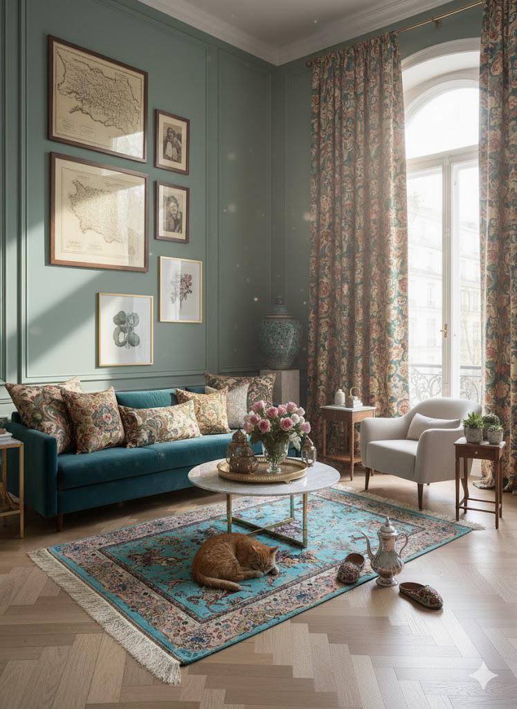 Luxury Persian Bamboo Silk Rug 80x120 cm – Robot-Woven & Hand-Knotted Edges