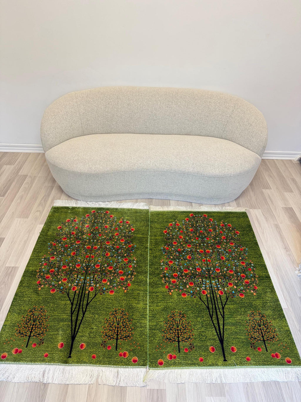 Luxury Persian Bamboo Silk Gabbeh Rug 85x125 cm – Robot-Woven & Hand-Knotted Edges