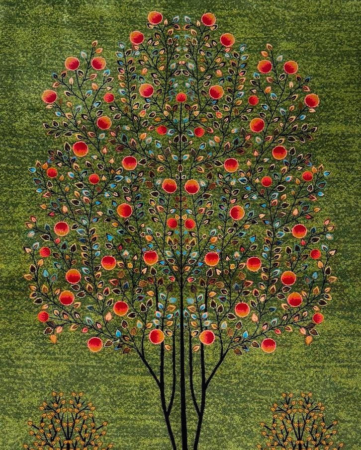 Luxury Persian Bamboo Silk Gabbeh Rug 100x150 cm – Robot-Woven & Hand-Knotted Edges