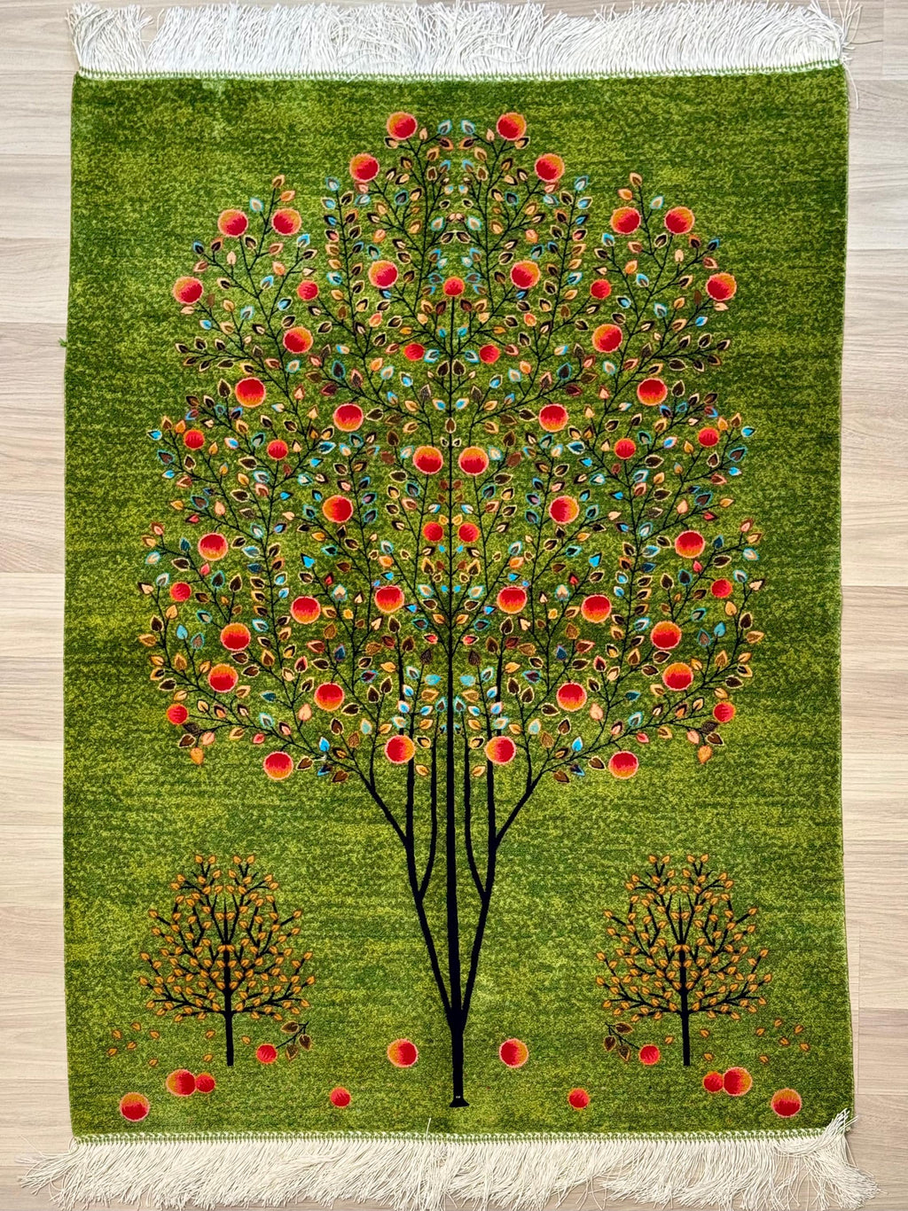 Luxury Persian Bamboo Silk Gabbeh Rug 100x150 cm – Robot-Woven & Hand-Knotted Edges