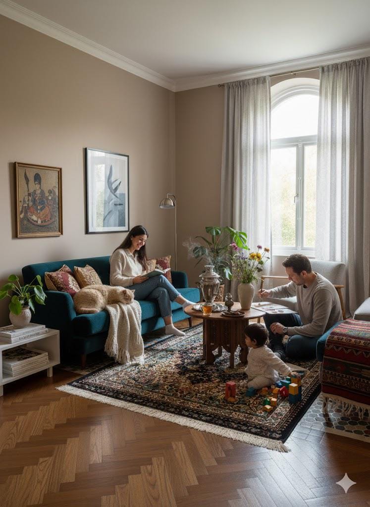 Luxury Persian Bamboo Silk Rug 100x150 cm – Robot-Woven & Hand-Knotted Edges