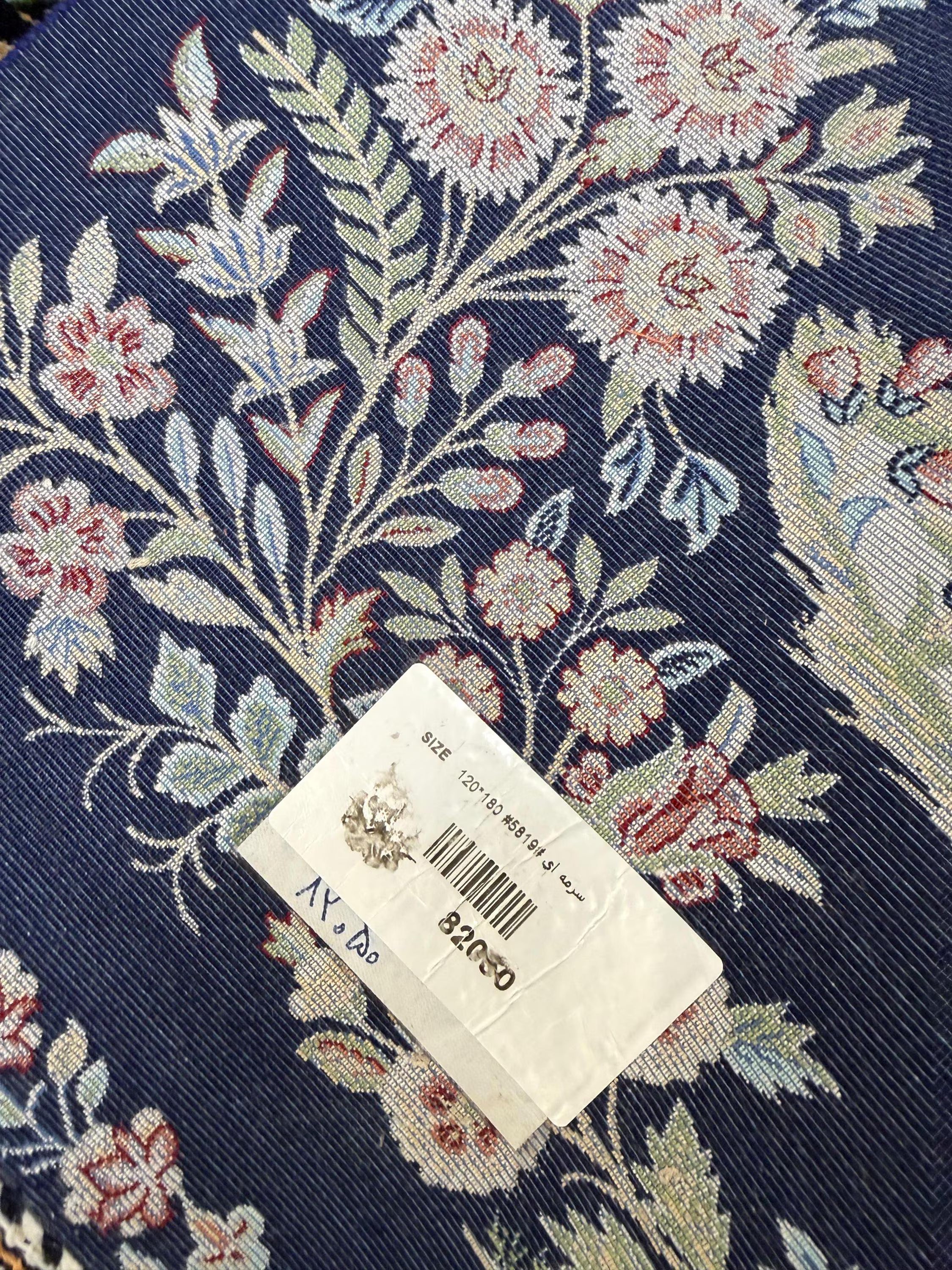 Luxury Persian Bamboo Silk Rug 120x180 cm – Robot-Woven & Hand-Knotted Edges